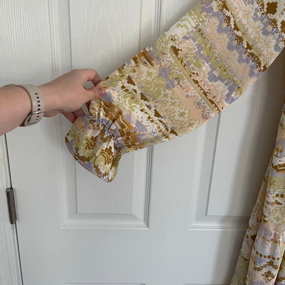 Shyanne Watercolor Southwestern Long Sleeve Maxi Dress - Picture 5 of 10